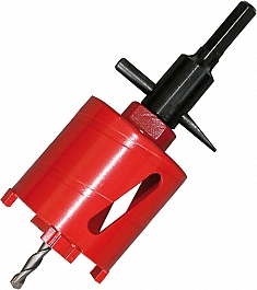 Коронка для подрозетников по кирпичу Cedima CDS-14 82 мм с принадлежностями Коронка для подрозетников по кирпичу Cedima CDS-14 82 мм с принадлежностями